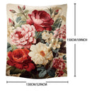 Luxury Floral Fleece Blanket by Axyaa: Soft & Cozy Sofa Nap Blanket for Perfect Gift