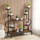 Axyaa 8-Tier Metal Plant Stand for Multiple Plants, Tall Flower Rack Shelf