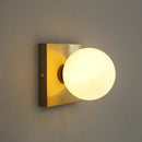 Axyaa Glass Ball LED Wall Sconce for Bedroom Living Room Corridor Lighting