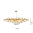 Axyaa Gold Glass Chandelier Pendant Lamp for Home Decor Lighting