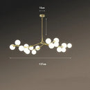 Axyaa Nordic Glass Ball LED Chandelier Branch Pendant Light