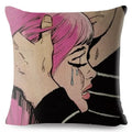 Axyaa Pop Art Crying Girl Cushion Cover 45x45cm