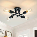 Axyaa Black Sputnik Modern Chandelier Flush Mount Lighting