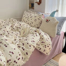 Axyaa Korean Ins Style 2024 Duvet Cover Set Twin Queen Bed Linen