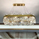 Axyaa Gold Black Luxury Crystal Chandelier Hanging Lamp for Indoor Lighting