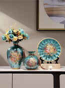 Axyaa Ceramic Vase Set for European Home Décor