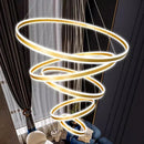 Axyaa Nordic Stair Chandelier Living Room Bedroom Dining Room Pendant Lights Ceiling Light