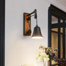 Axyaa Industrial Pulley Wall Lamp - Retro Style Adjustable Iron Sconce for Bar, Bedroom