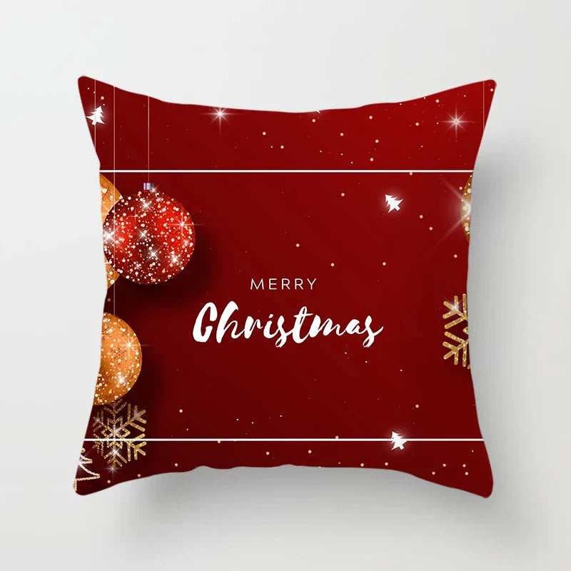 Axyaa Merry Christmas Green Pillowcase Sofa Decoration Cover