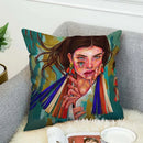 Axyaa Decorative Art Cushion Covers for Sofa & Home Decor, 45x45 Throw Pillows