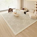 Axyaa French Cream Style Carpet: High-End Thickened Living Room Rug with Anti-Slip & Anti-Fouling properties