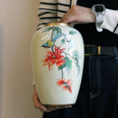 Axyaa Exquisite Chinese Ceramic Vase - Luxury Living Room Art Decoration