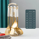 Axyaa Stainless Steel Kitchenware Set with Ceramic Handle - 7pcs Nordic Tools