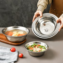 Axyaa Stainless Steel Salad Bowls Large Capacity Food Container Kitchen Tableware