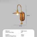 Axyaa Glass Wall Lamp, French Retro Aisle Style for Homestay Bedside