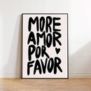 Axyaa Amor Por Favor Love Quotes Wall Art Prints - Modern Maximalist Eclectic Decor