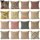Axyaa Retro Geometry Linen Pillowcase - 45*45cm
