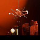 Axyaa Orange Living Room Chandelier LED Pendant Lights