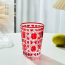 Axyaa Checkered Design Whiskey Glass Tumbler - 310ml