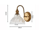 Axyaa Gold Crystal Glass Wall Lamp: Modern Bathroom Bedroom Light