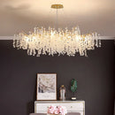 Axyaa Gold Tree Branch Crystal Chandelier Pendant Light for Elegant Home Decor
