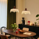 Axyaa Walnut Waterdrop Chandelier - French Antique Vintage Lighting for Various Spaces