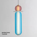 Axyaa Stained Glass Pendant Lamps LED Bar Restaurant Creative Bedside Light Fixtures