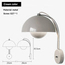 Axyaa Nordic Bud Wall Light Chrome Bedroom Lamp Home Decor Fixture