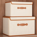 Axyaa Plus Size Clothing Organizer Box with Lid for Quilts and Bedding