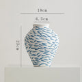 Axyaa Retro Ceramic Bottle Vase | Hand-painted Chinese-style Flower Arrangement Jar