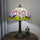 Axyaa Calla Lily Stained Glass Desk Lamp, Handmade Night Light