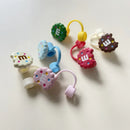 Axyaa Biscuit Silicone Straw Caps for Stanley Cup Tumbler 40oz - Kawaii Thermos Toppers