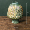 Axyaa Retro Chinese-style Porcelain Flower Vase Set - Earthenware & Kiln-transformed Accessories