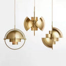 Axyaa Gold Iron Pendant Light for Dining Room Kitchen Home Decor