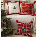Axyaa Christmas Dutch Velvet Sofa Pillow Cover for Living Room and Bedroom Decor