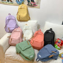 Axyaa Waterproof Nylon Teen Backpack, Black Fashion Schoolbag for Girls and Women.