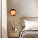 Axyaa Round Stone Wall Light White Glass G9 Bulb for Home Bedroom Living Room