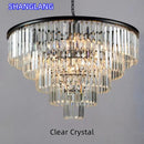 Axyaa Crystal Gold Black LED Chandelier