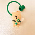 Axyaa Bear Silicone Straw Covers for 7-8mm Cups Cute Cartoon Cap