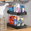 Axyaa Under Sink Organizer with 2 Tier Storage Rack for Kitchen Cabinet
