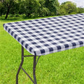 Axyaa Waterproof Stretch Vinyl Rectangle Table Cover for Home Parties and Outdoor Activities