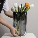 Axyaa Transparent Glass Vase Hydroponic Flower Pots Modern Home Decor