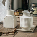 Axyaa Floral Relief Ceramic Vase: Living Room Decor, Handcrafted Ornament & Flower Arrangement
