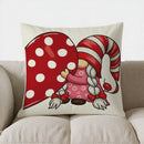 Axyaa Red Typography Pattern Pillow Cover - for Sofa, Bedroom, Car