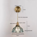 Axyaa Nordic Copper Glass LED Wall Light for Living Room, Bedroom, Bar - Modern Design