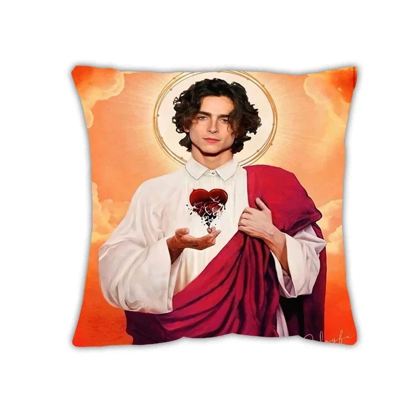 Axyaa Jesus Hip Hop Cushion Cover - Rapper Pillow Case for Home Decor