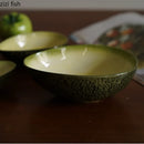 Axya Avocado Bowls: Hand-Painted Ceramic Dining Plates, Salad & Dessert Bowls, Soup & Snack Tray