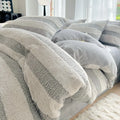 Axyaa Milk Fleece Bed 4-Piece Set, Coral Fleece Mattress, Double Quilt Cover, Bed Sheet