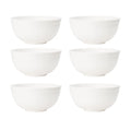 Axyaa White Grain Bowl Set - Reusable Plastic Dinner Bowls for Food, Dessert, Camping