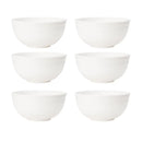 Axyaa White Grain Bowl Set - Reusable Plastic Dinner Bowls for Food, Dessert, Camping